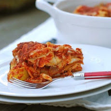 Roasted Vegetable & Chicken Stacked Enchiladas