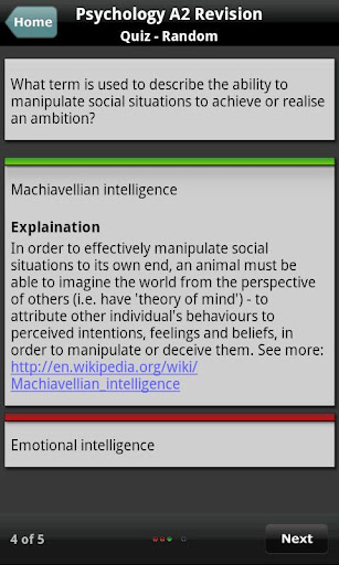 Psychology A2 Self-Assessment