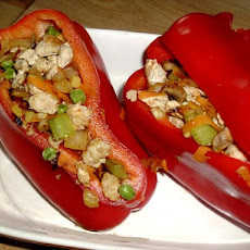 Chinese Chicken-Stuffed Bell Peppers