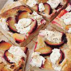 Plum Focaccia with Ricotta