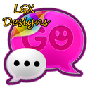 GO SMS Theme Sleek Bubble Pink mobile app icon
