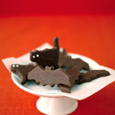 Ghostly Bat and Cat Cookies