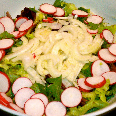 Radish Herb Salad with Tarragon Vinaigrette Dressing