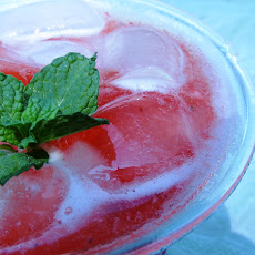 Raspberry Caipirinha with Mint