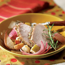 Pork Loin with Apple, Pear, and Onion
