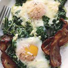Creamed Spinach with Eggs & Bacon