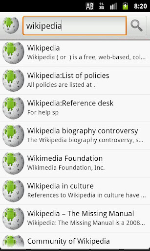 wikiencyclopedia-for-wikipedia for android screenshot