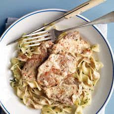 Pork Paillards with Sour Cream-Paprika Sauce