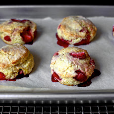 Strawberries and Cream Biscuits