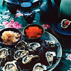 Kumamoto Oysters with Ponzu Granita and Tobiko
