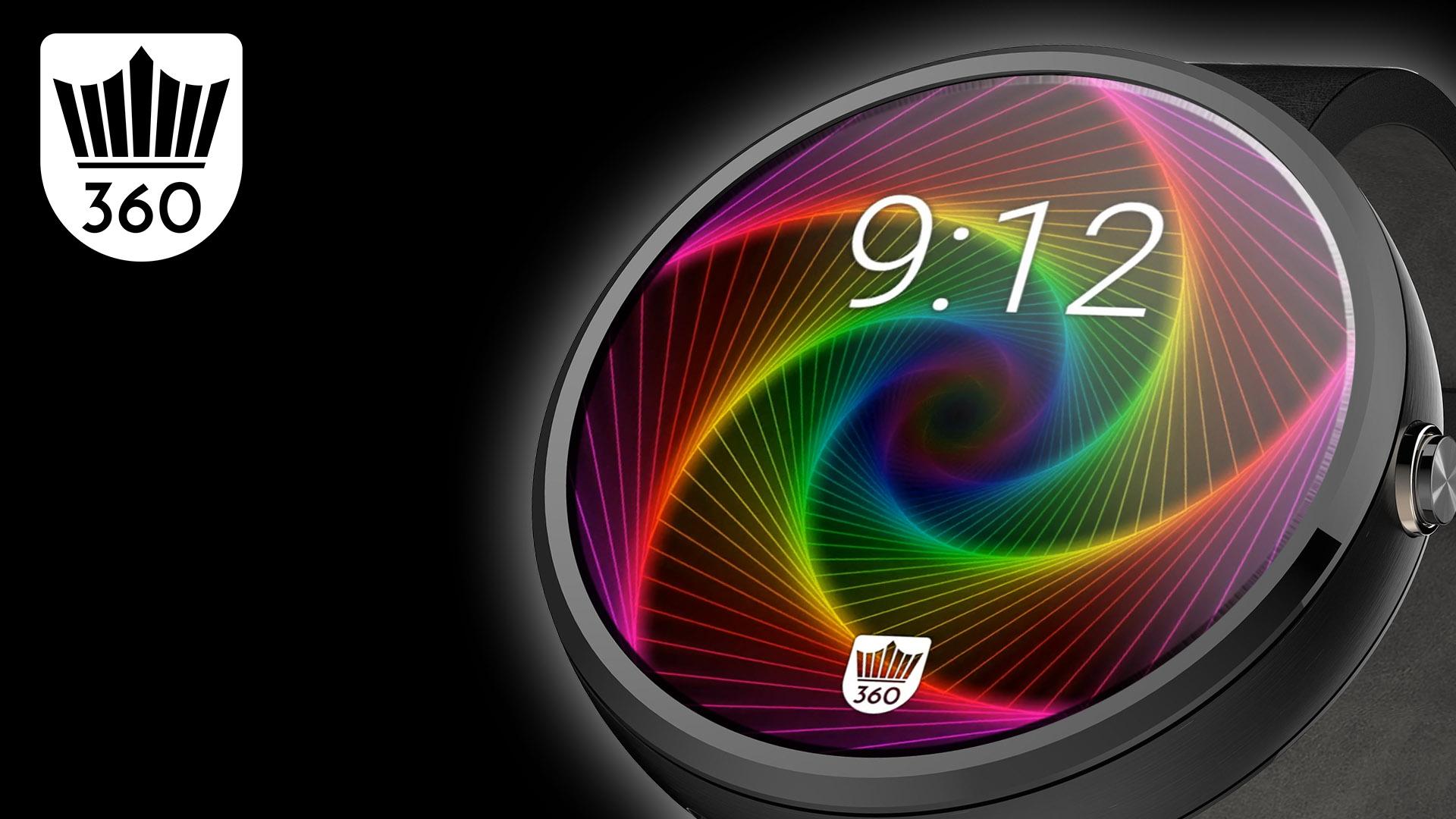 Android application Color Spiral Watch Face screenshort