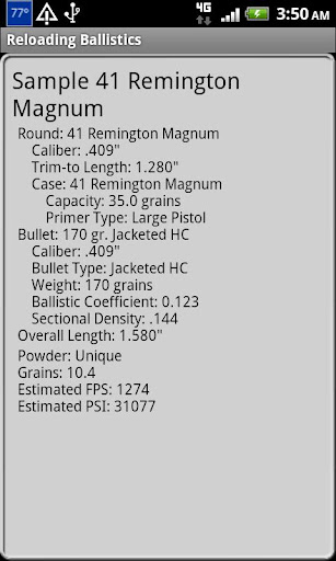 【免費運動App】41 Remington Magnum Ballistics-APP點子