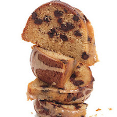 Brown Sugar and Chocolate Chip Pound Cake with Maple-Espresso Glaze