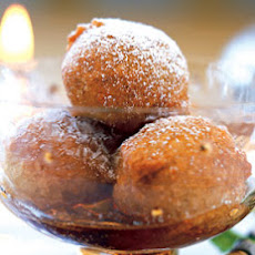 Spiced Fritters with Maple-Vanilla Syrup