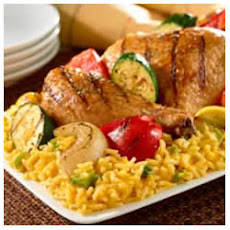 Grilled Chicken and Veggies Over Rice