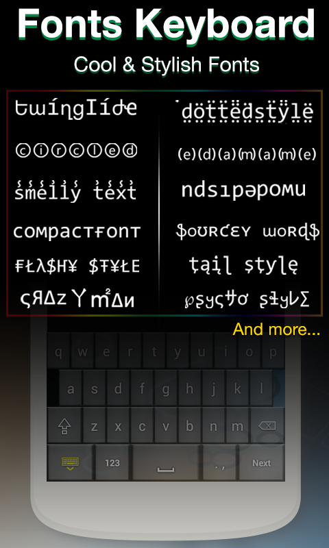 cool fonts keyboard for android