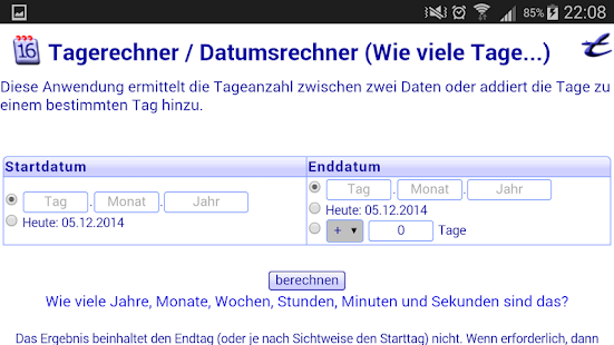 How to download Tagerechner / Wie viele Tage? patch 1.2.0 apk for bluestacks