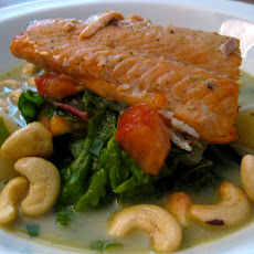 Green Thai Bowl with Coconut Poached Coho Salmon