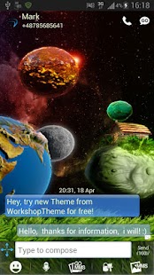 download GO SMS Theme Cosmos free