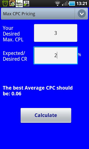 AdWords Calculators Tool