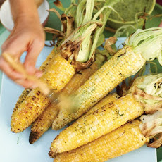 Grilled Corn with Cilantro Butter