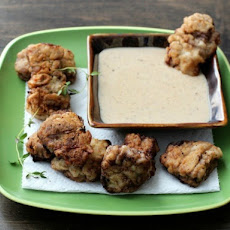 Chicken-Fried Steak Nuggets with Beer and Bourbon Gravy