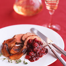Apricot Pork Tenderloin with Cranberry Black-Pepper Sauce