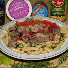 Boneless Lamb Chops With Dilled Waxed Beans