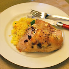Baked Cranberry Goat Cheese Stuffed Chicken