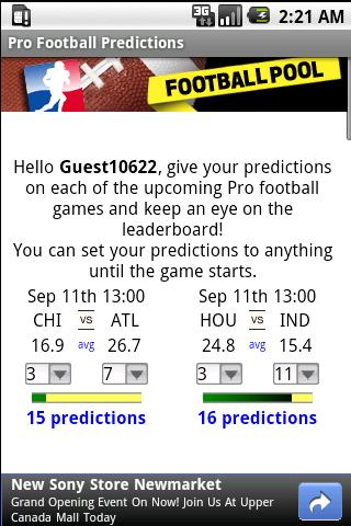 Pro Football Predictions