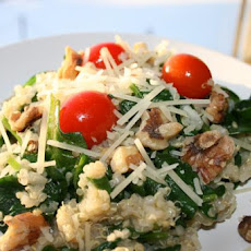 Quinoa Stir Fry With Spinach & Walnuts