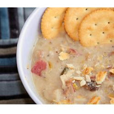 Leek Potato Mushroom Cheddar Soup