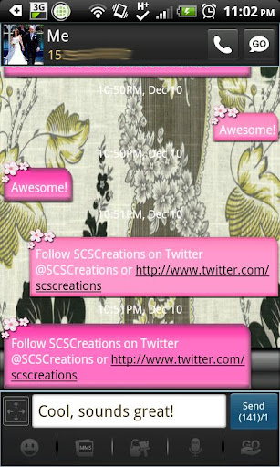 GO SMS - Flower Charm