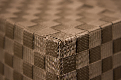 nylon basket weave texture demonstrating narrow depth of field