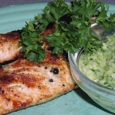 Spice-Rubbed Chicken Fingers W Cilantro Dipping Sauce