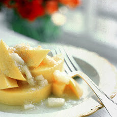Mango with Pineapple Ginger Sauce