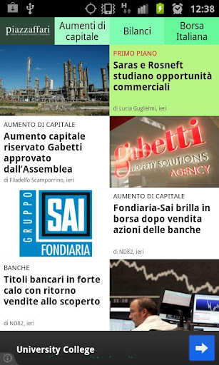 News finanza e borsa italiana