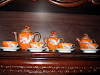 Antiguo Juego De Te Porcelana Cascara De Huevo