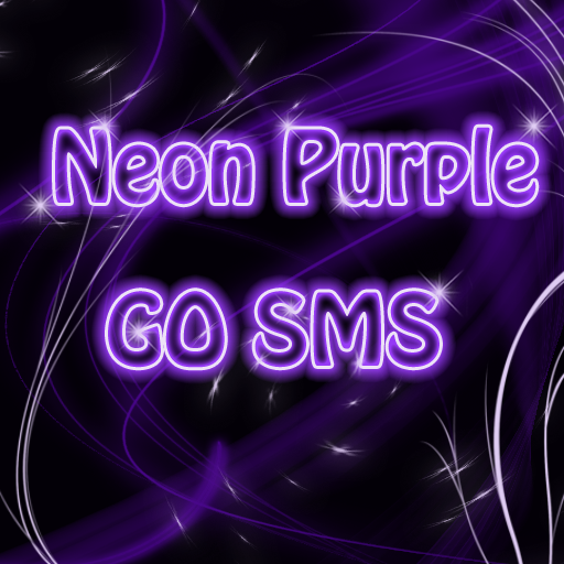 Neon Purple Style GO SMS PRO LOGO-APP點子