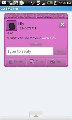 【免費個人化App】GO SMS - Purple Twinkle-APP點子