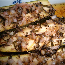 Grilled Herbed Zucchini Halves
