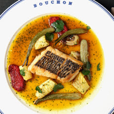 Thomas Keller's Mediterranean Bass with Squid, Fennel, and Tomatoes