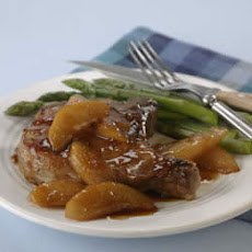 Pan-Seared Chops with Pear and Soy-Ginger Glaze