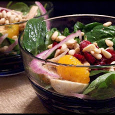 Spinach, Mushroom and Red Onion Salad