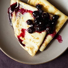 Crepes with Lemon Curd & Blueberry Compote