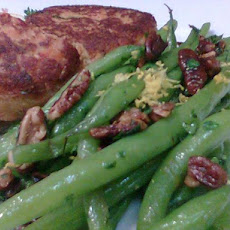 Green Beans With Pecans, Lemon and Parsley