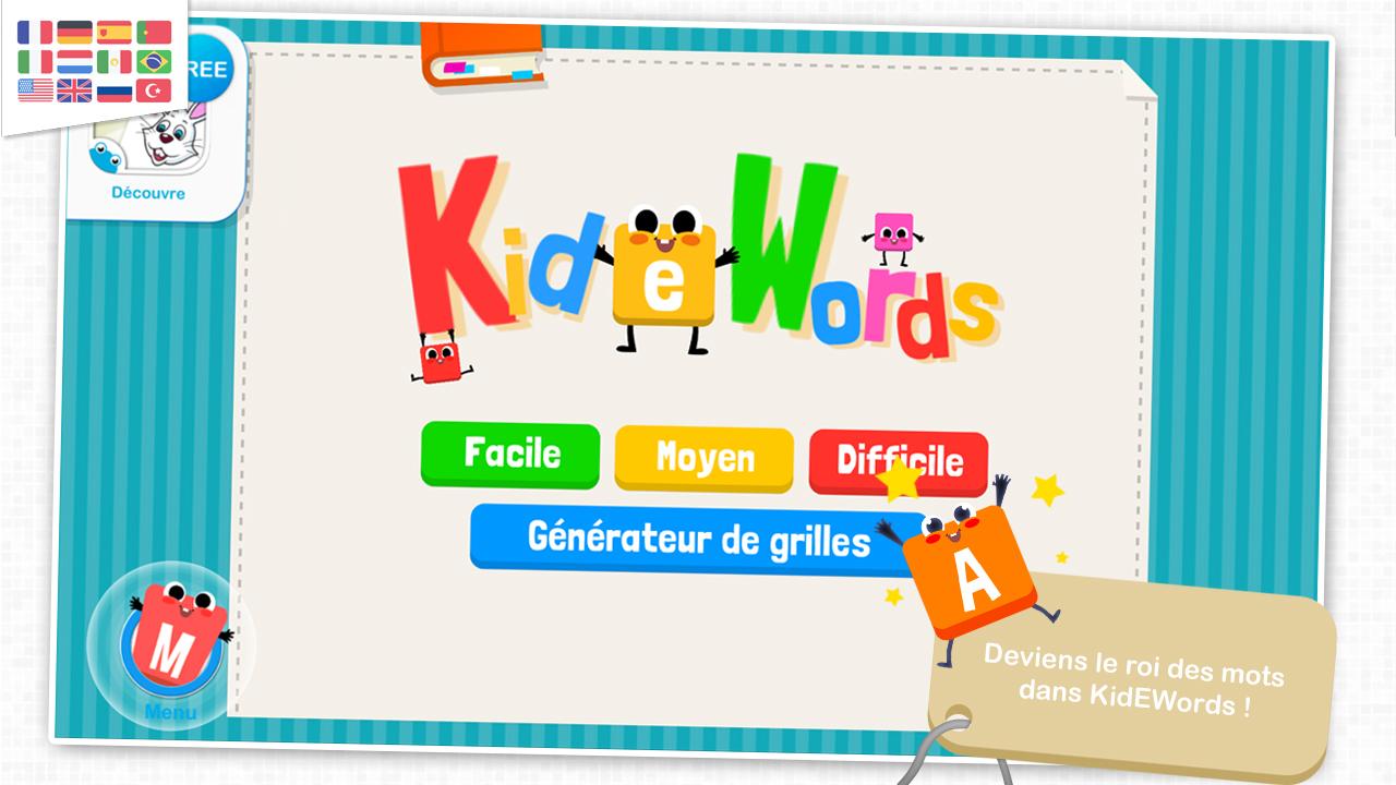 Android application KidEWords : Crossword puzzles screenshort