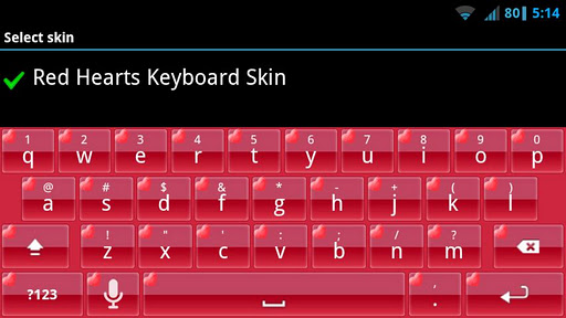 免費下載個人化APP|Red Hearts Keyboard Skin app開箱文|APP開箱王