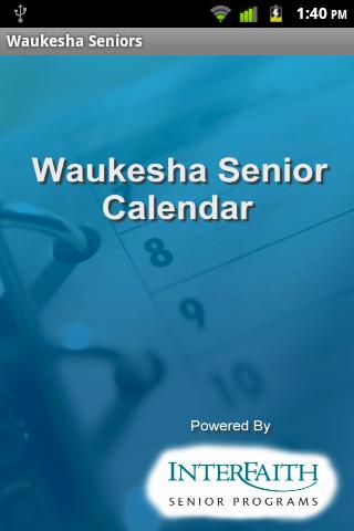 Waukesha Senior Calendar