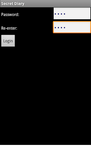 Secret Diary with Passwords